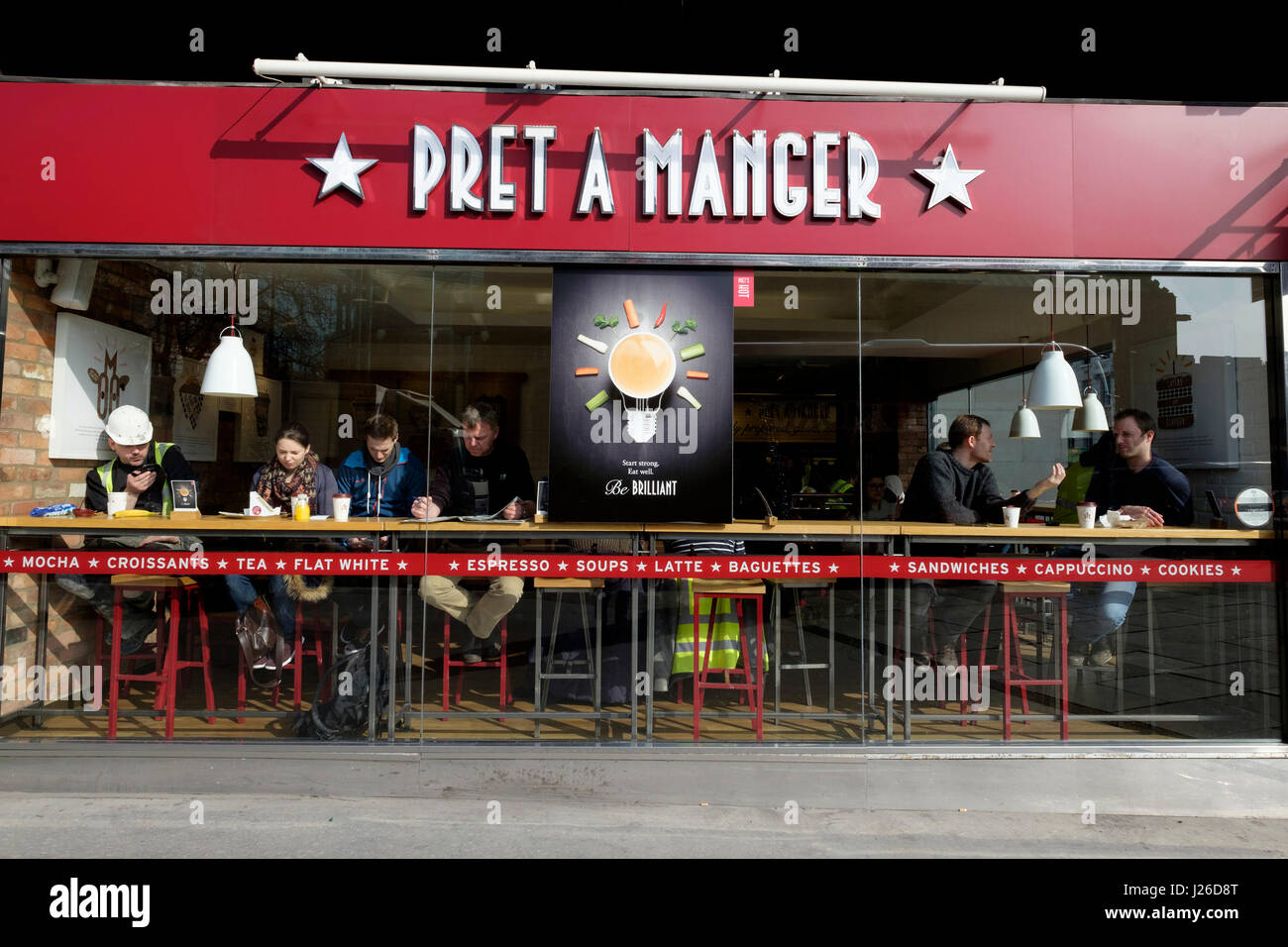 Pret A Manger fast food restaurant shopfront in London, England, UK, Europe Stock Photo