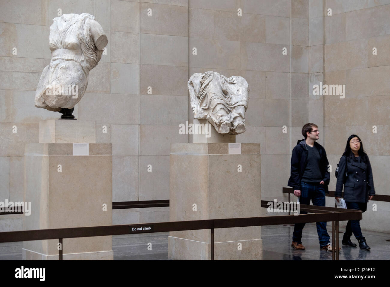Greek sculptures at The British Museum interior, London, England, United Kingdom, Europe Stock Photo