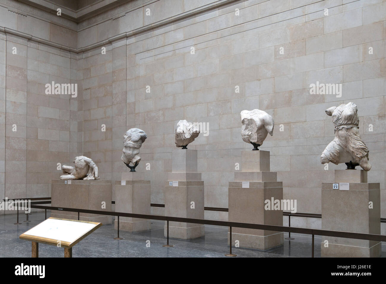 Greek sculptures at The British Museum interior, London, England, United Kingdom, Europe Stock Photo