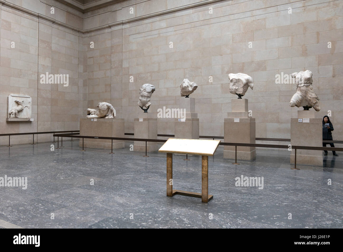 Greek sculptures at The British Museum interior, London, England, United Kingdom, Europe Stock Photo