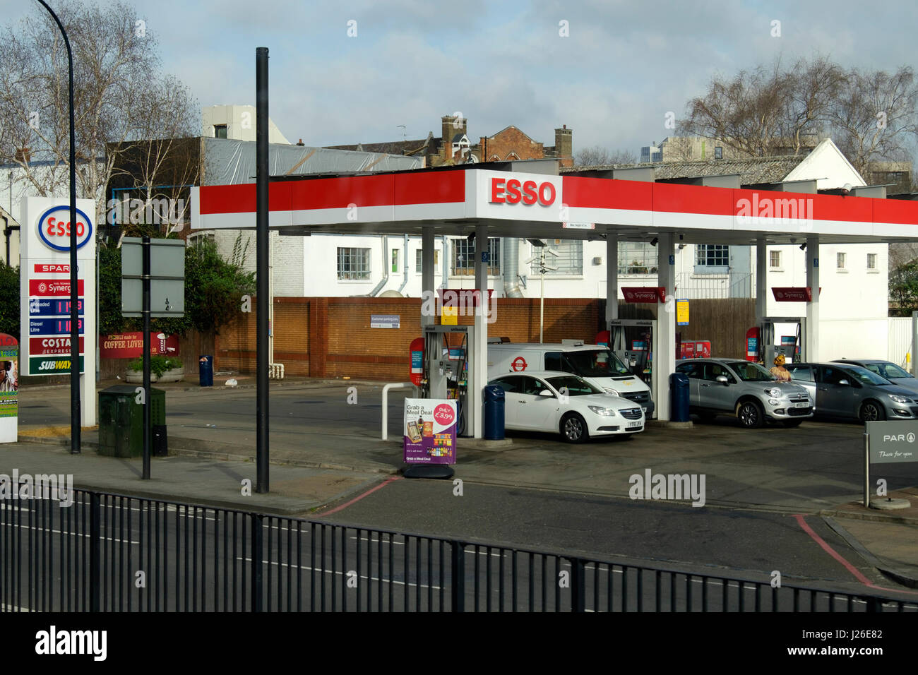 Esso petrol station in London, England, UK, Europe Stock Photo