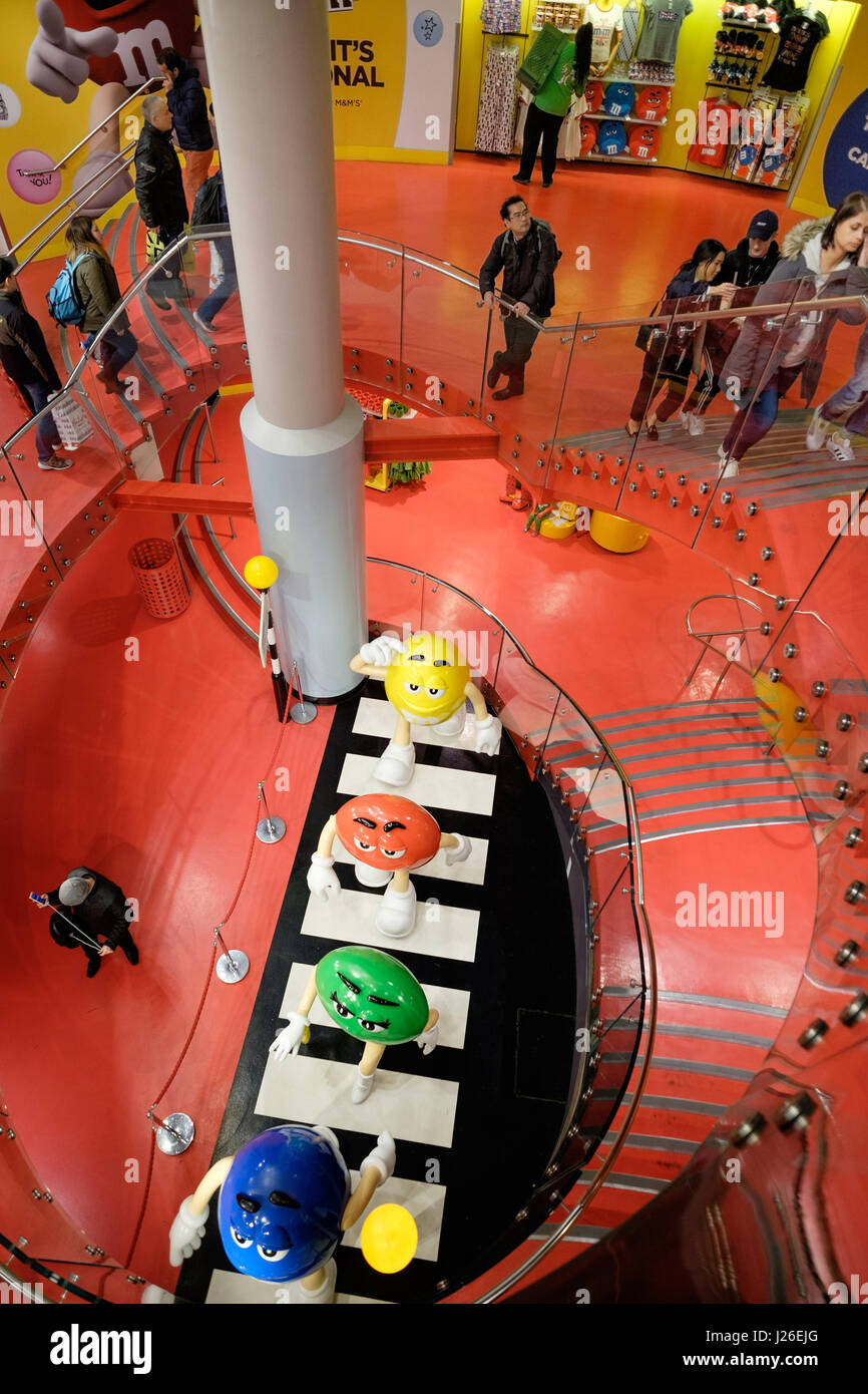 England, London, Leicester Square, M&M's World Store, Window Display of Giant  M&M Figures Stock Photo - Alamy