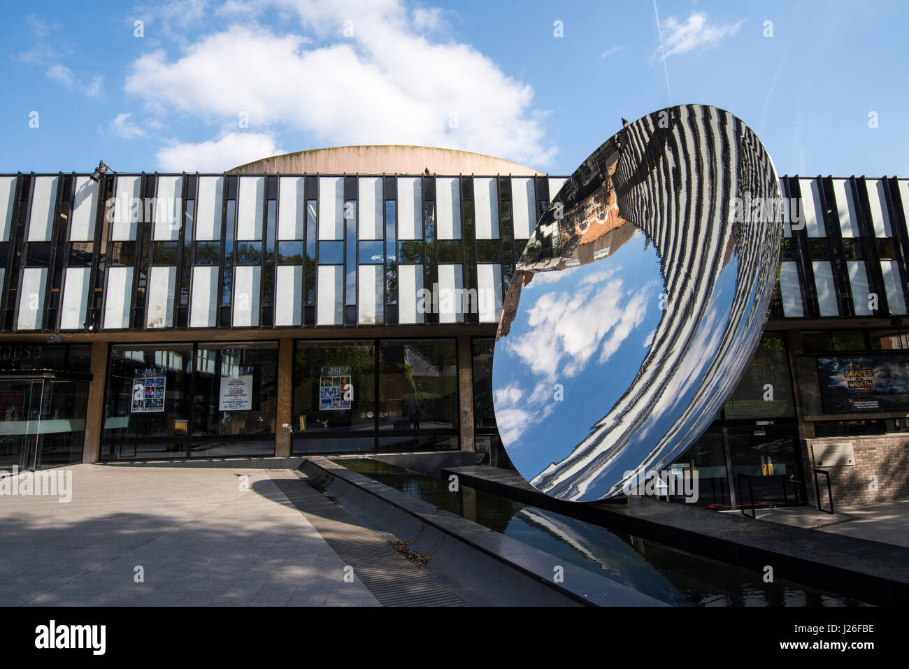 The Nottingham Playhouse and Sky Mirror, Nottingham City Nottinghamshire England UK Stock Photo