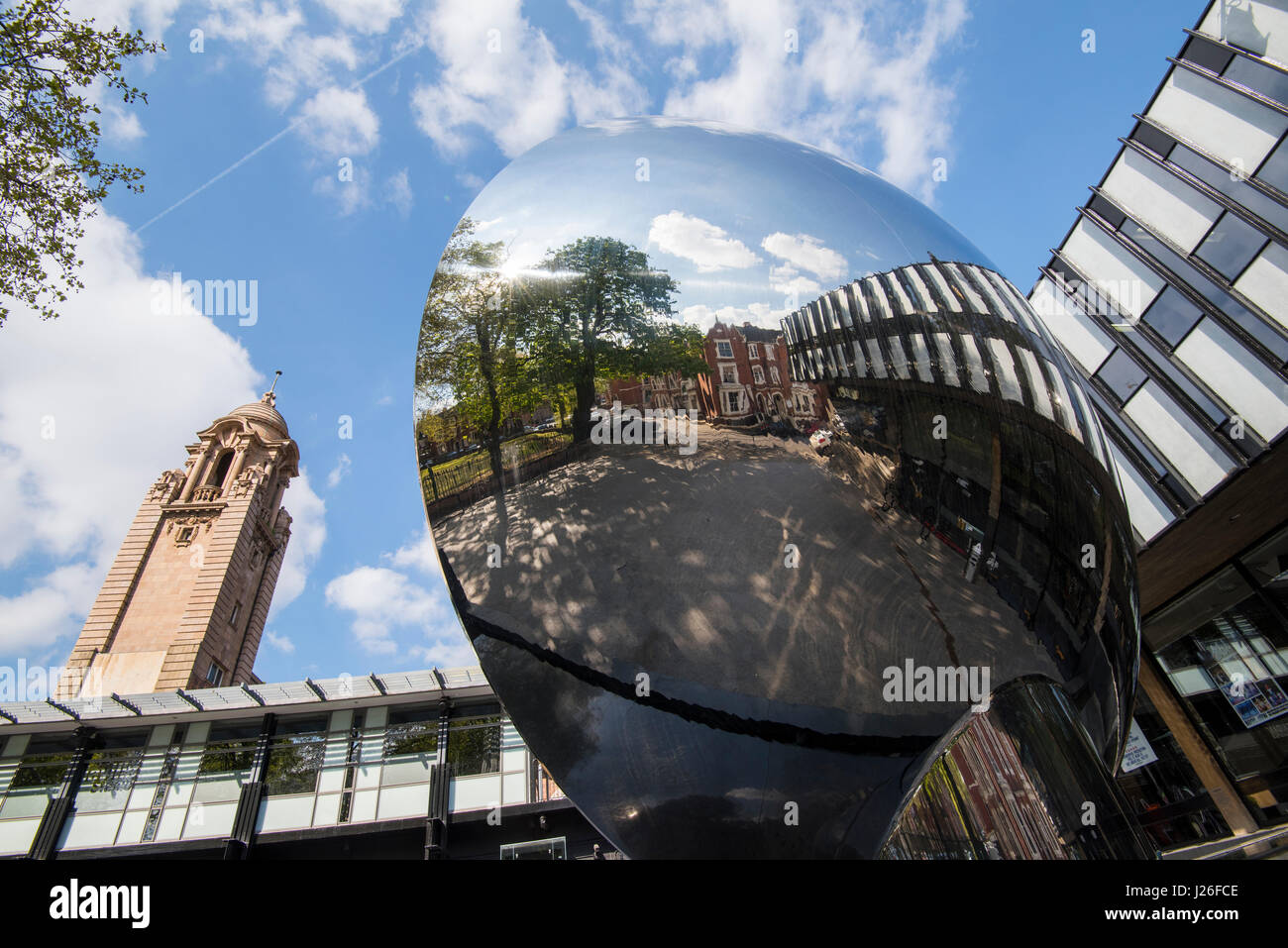 The Nottingham Playhouse and Sky Mirror, Nottingham City Nottinghamshire England UK Stock Photo