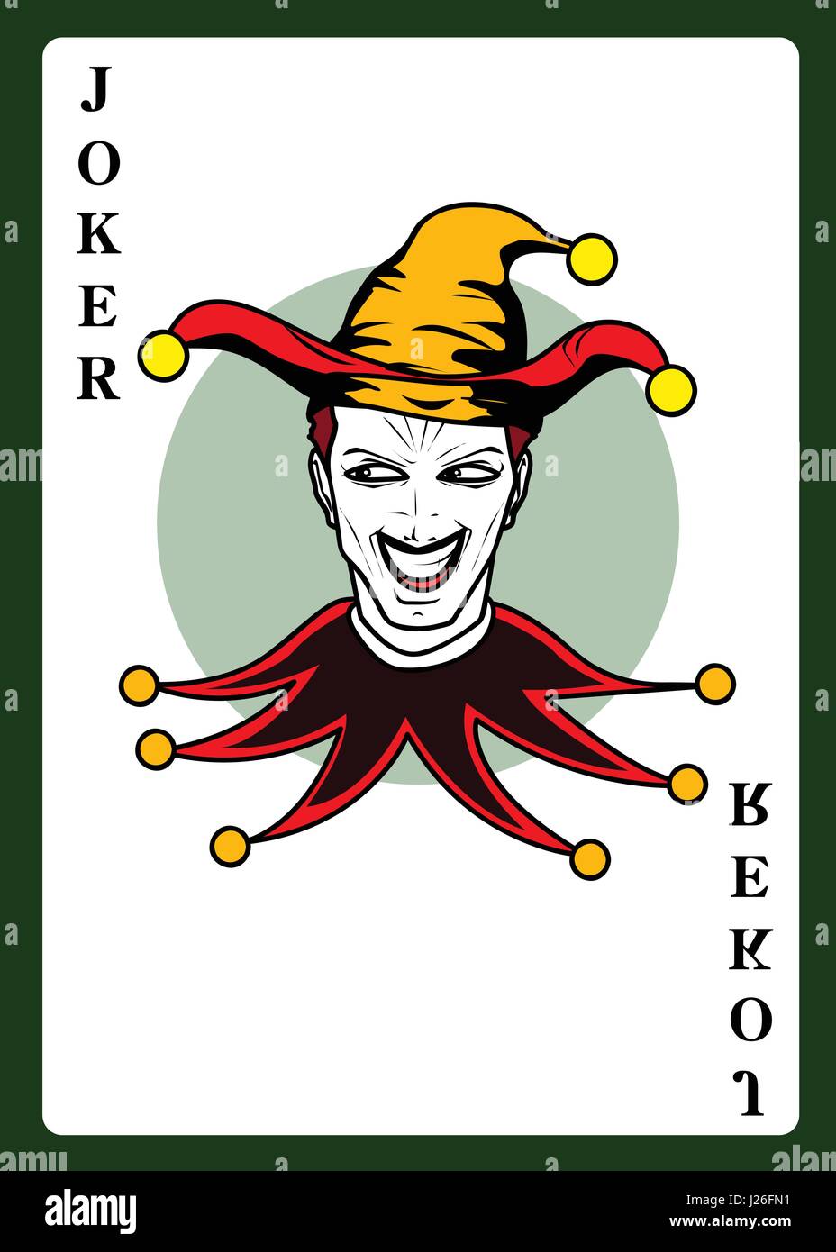 Joker playing card Stock Vector