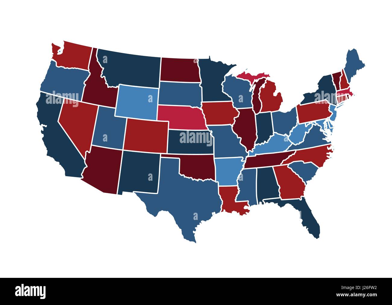 Continental us map hi-res stock photography and images - Alamy