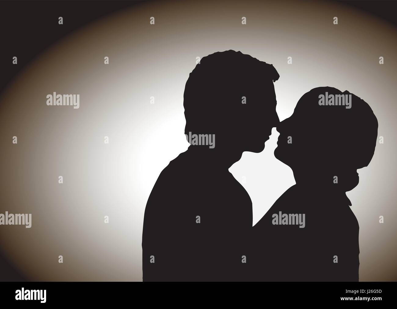 Silhouettes of young men and women Stock Vector Image & Art - Alamy