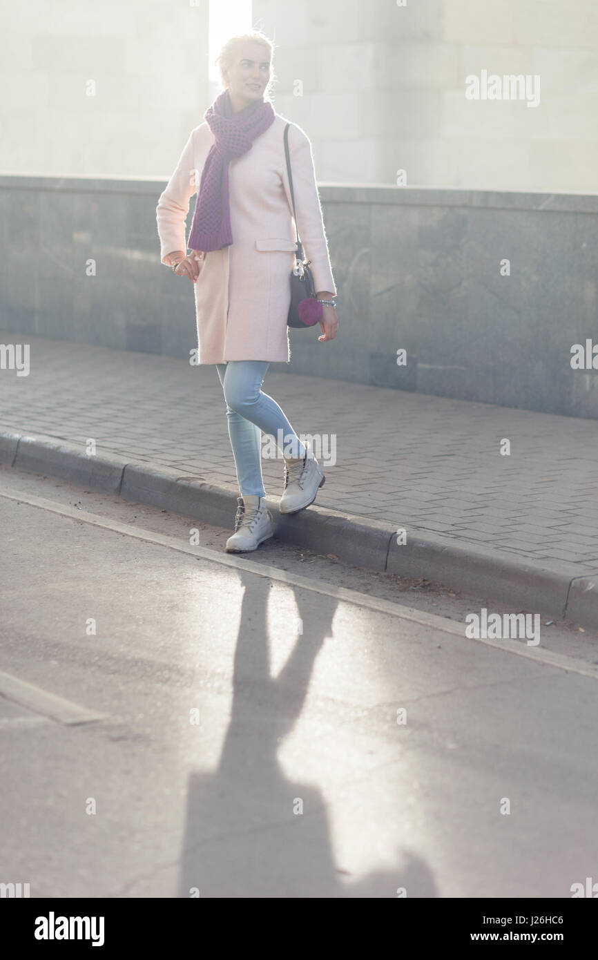 Young woman student walks in hi-res stock photography and images - Alamy