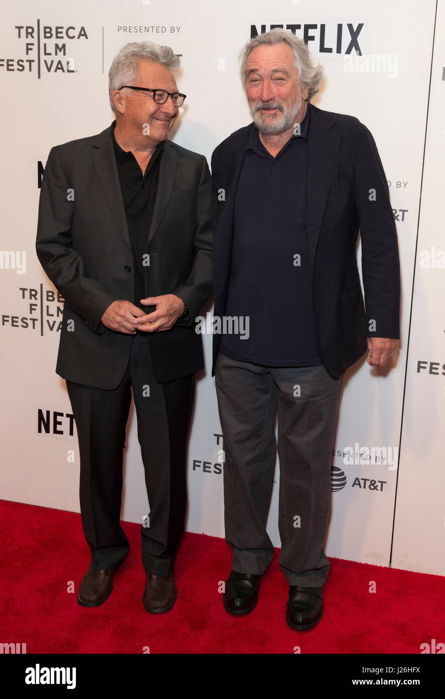 Dustin Hoffman and Robert De Niro attends Tribeca Talk during 2017