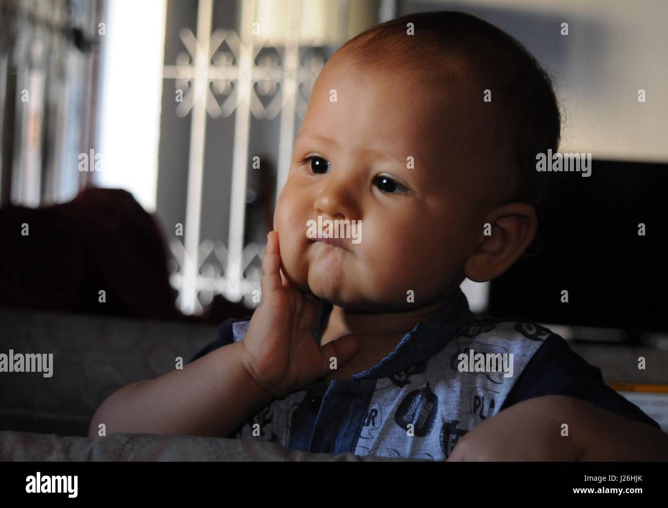 my son day dreaming Stock Photo