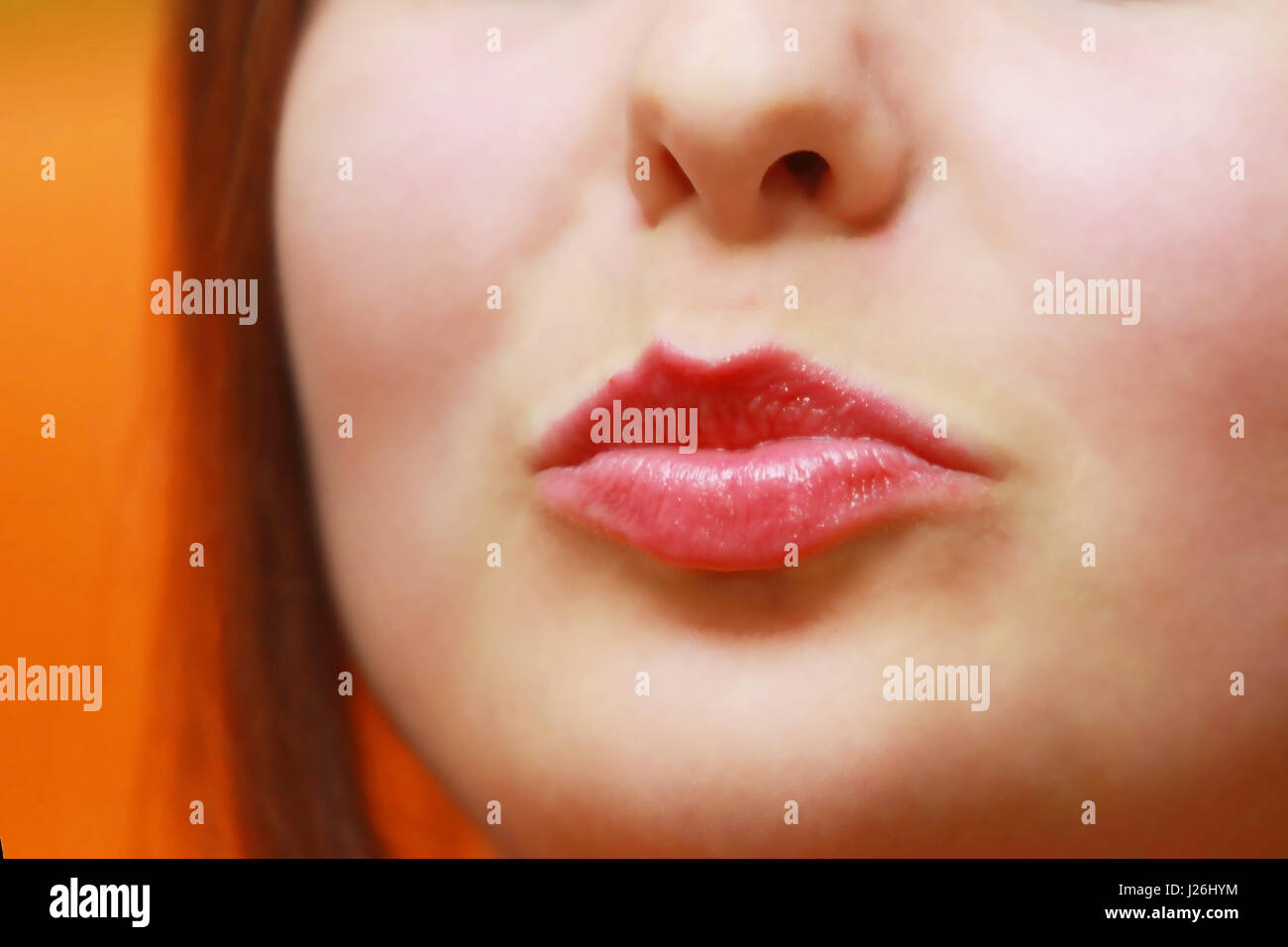 Young girl puckering lips hires stock photography and images Alamy