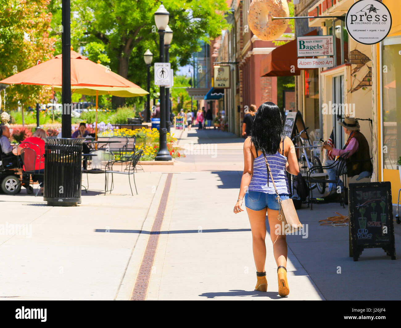 Grand Junction, USA May 28, 2016 The main street of the city with