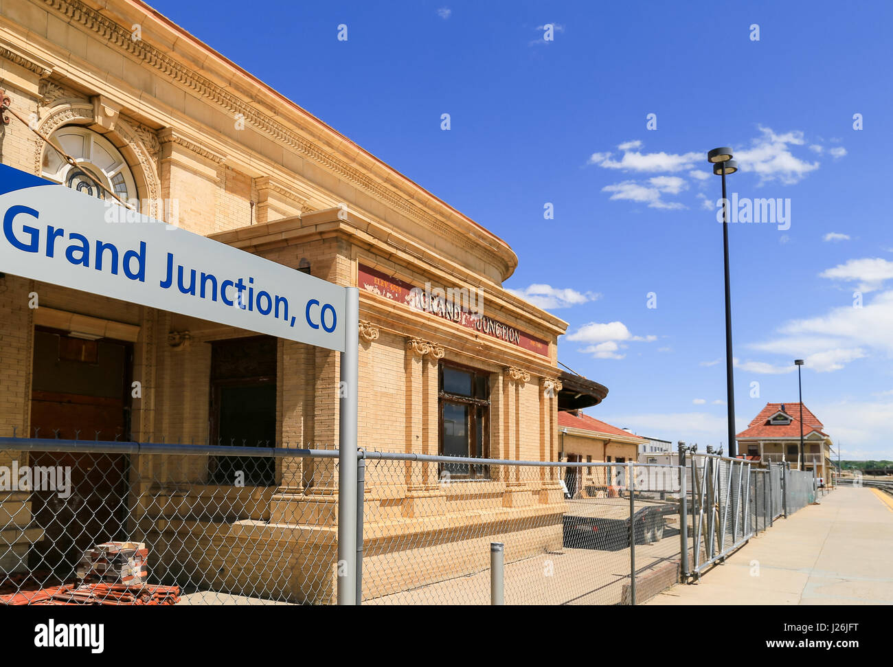 Grand Junction, USA May 28, 2016 Old building of the train station