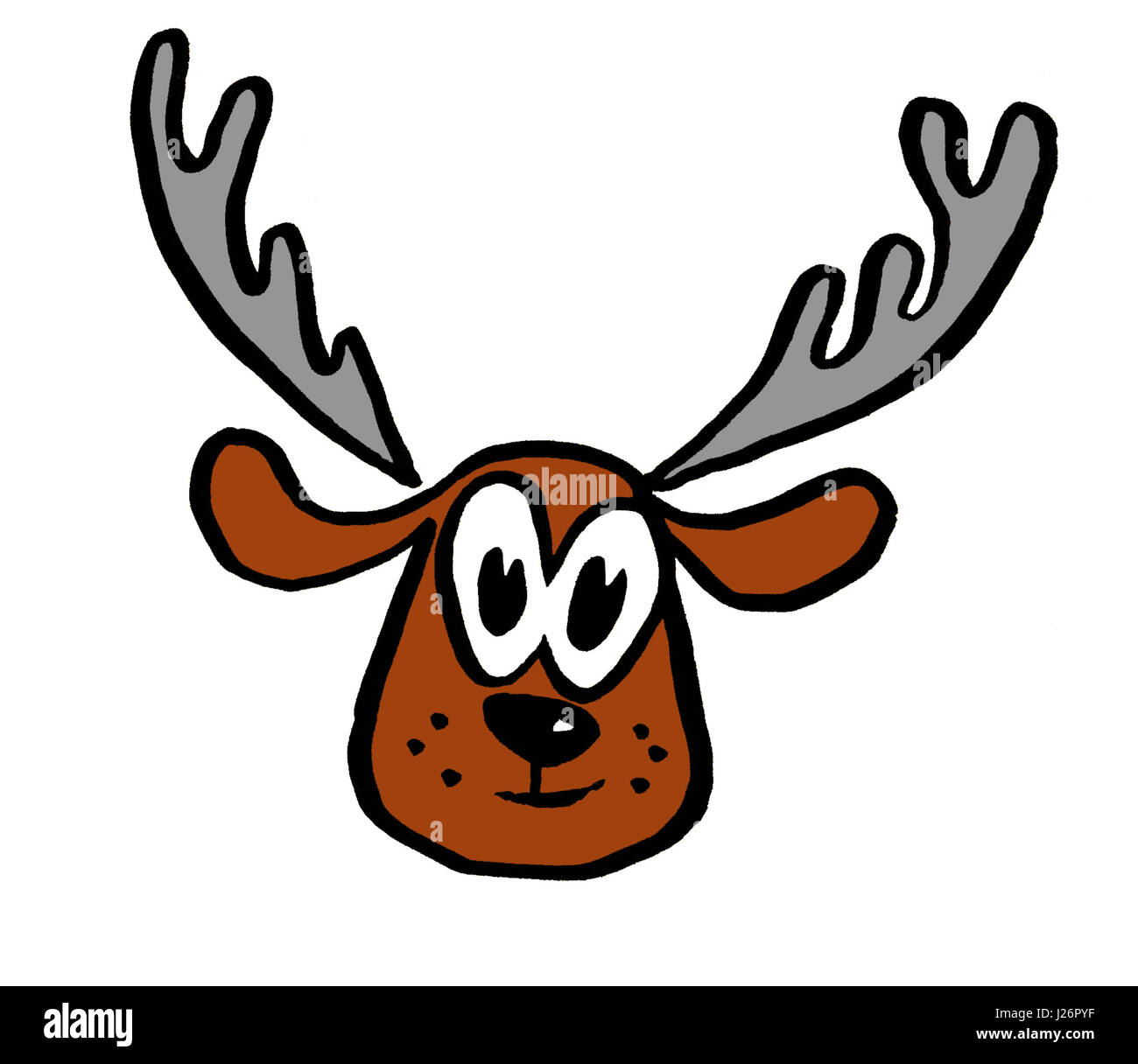cartoon reindeer Stock Photo