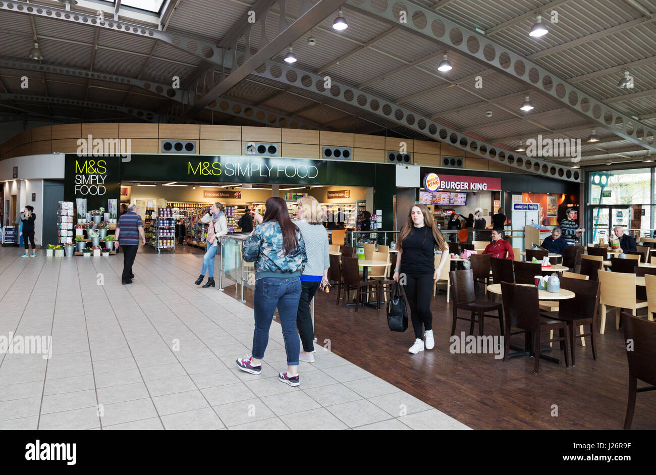 M3 motorway services, Winchester service station interior, Hampshire UK Stock Photo