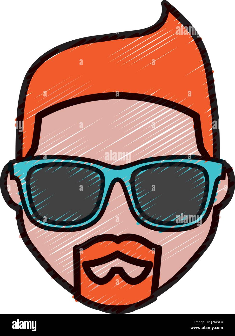 hipster man icon Stock Vector Image & Art - Alamy
