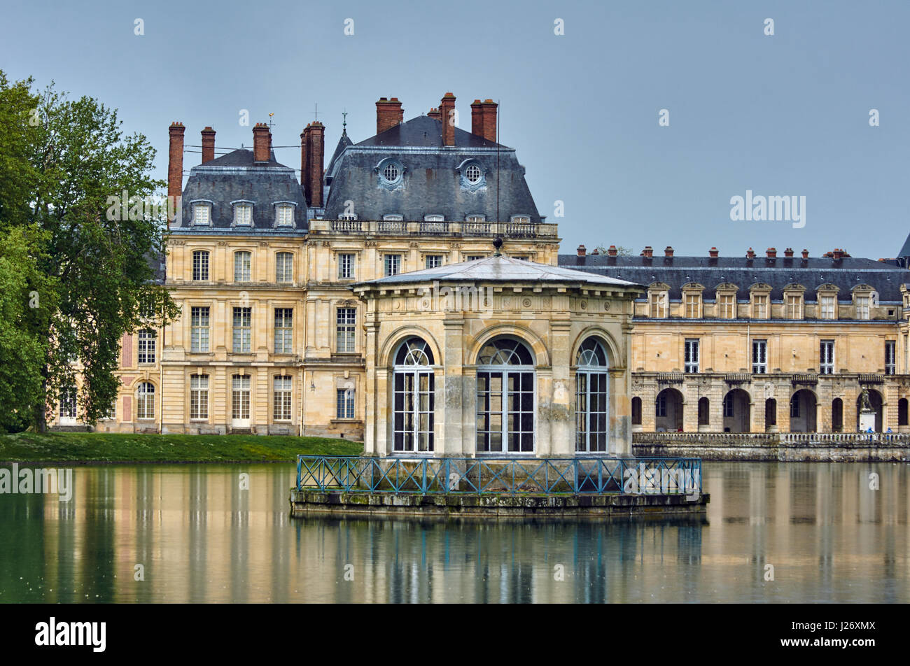 Palace Of Fontainebleau Near Paris In France Stock Photo
