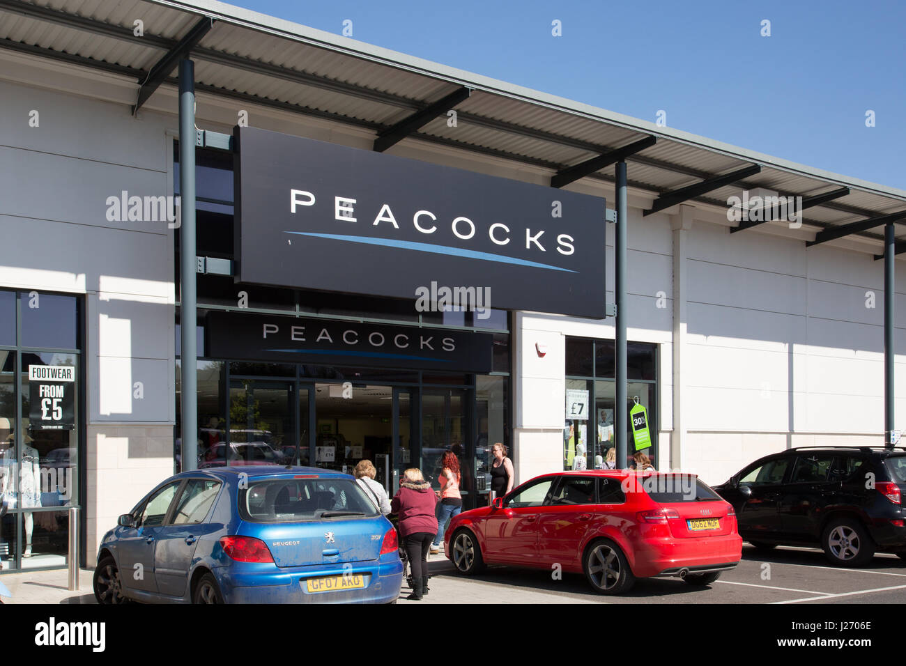 Peacocks fashion store Stock Photo