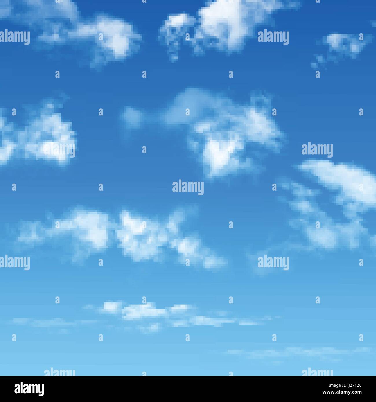 Blue sky with realistic clouds. Vector background Stock Vector Image ...