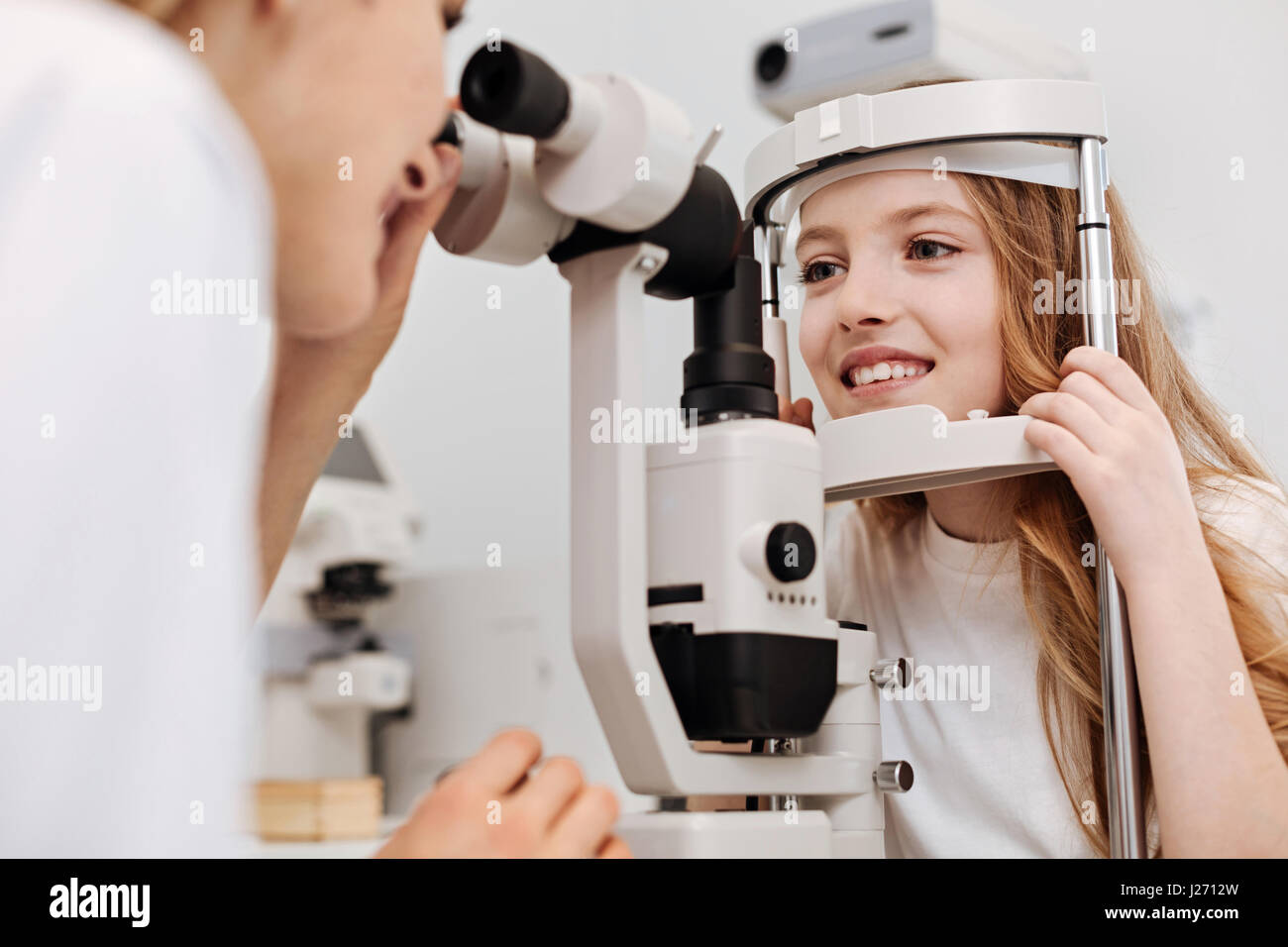 Innovative clever ophthalmologist employing professional tools Stock Photo Alamy