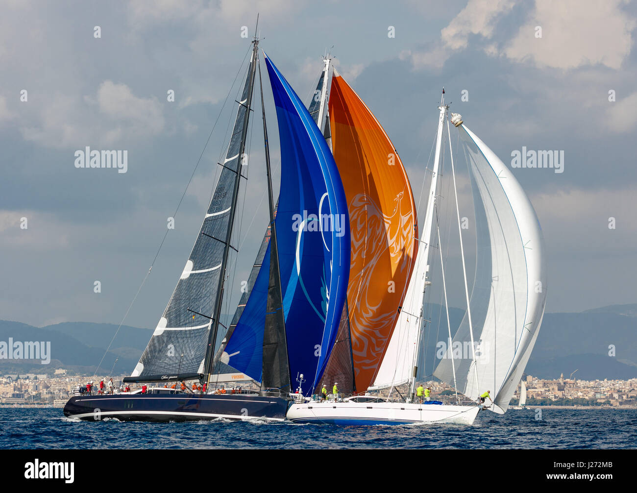 Yacht Sailing Race Stock Photo