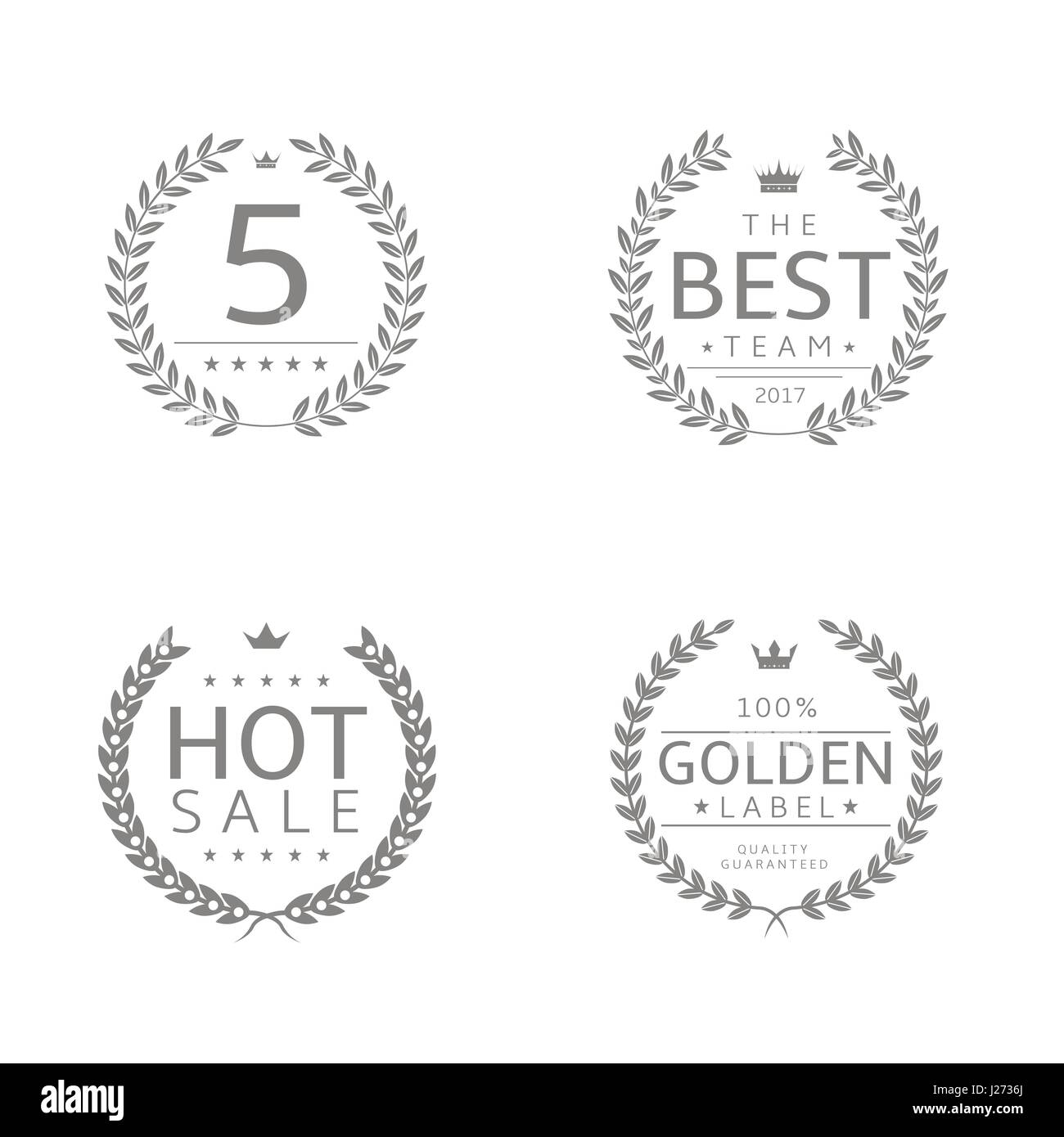 Laurel wreath icons Stock Vector Image & Art - Alamy