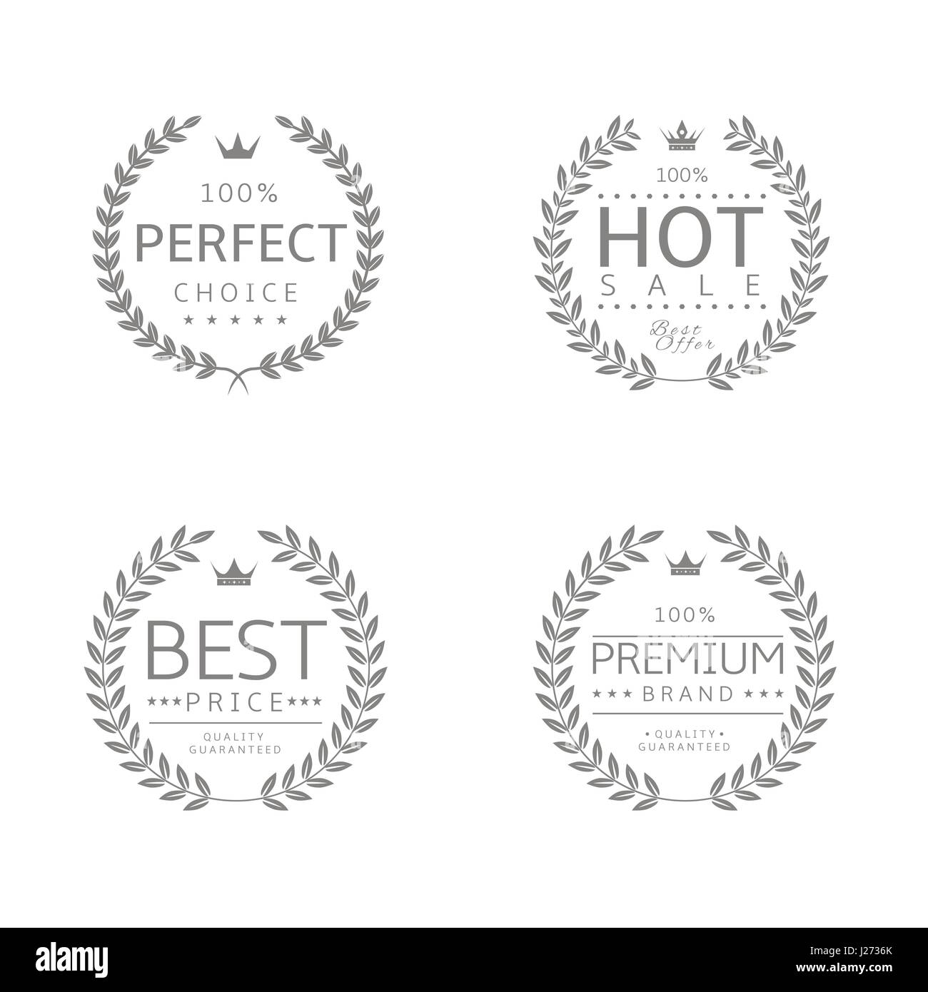 Laurel wreath icons Stock Vector Image & Art - Alamy
