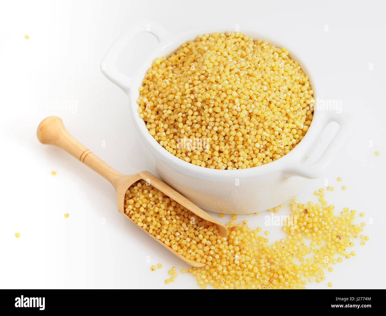Millet on the white background Stock Photo