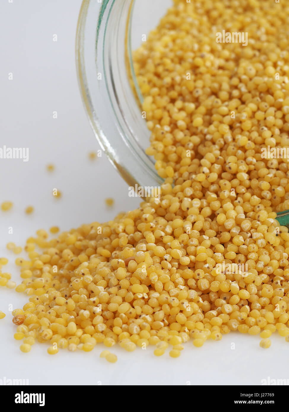 Millet on the white background Stock Photo