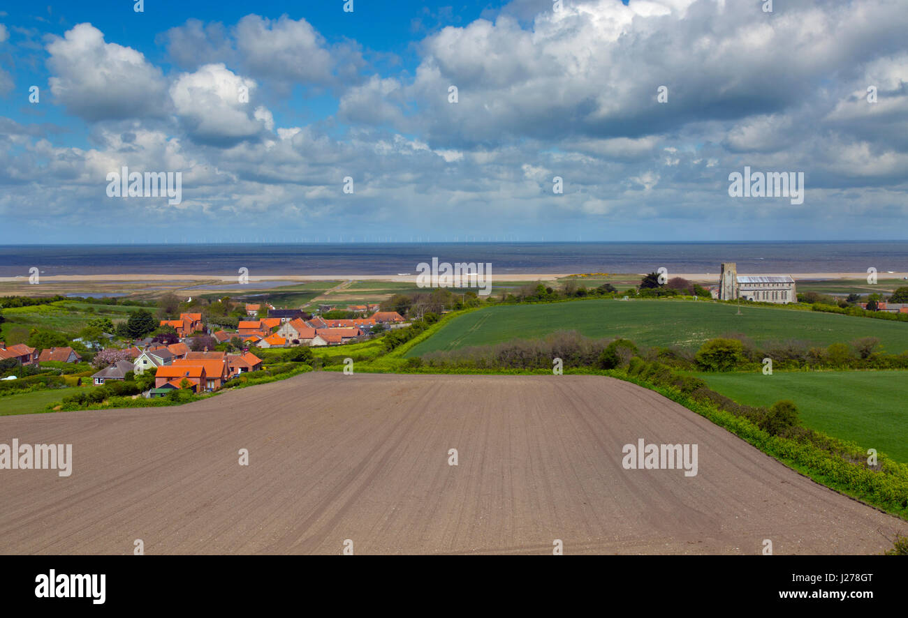 Salthouse Church and the North Norfolk Coast Stock Photo