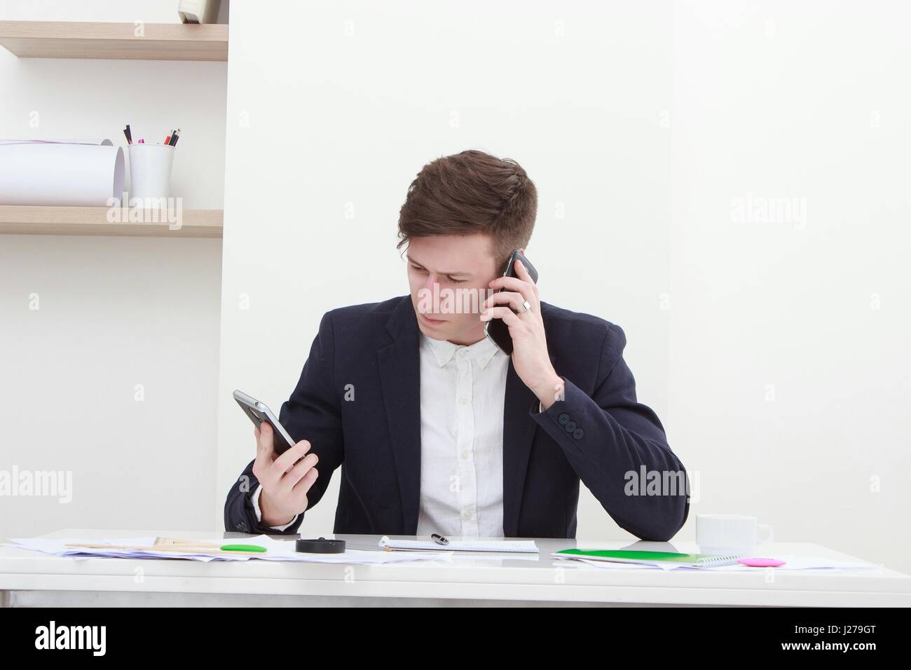 Executive business man working at office Stock Photo