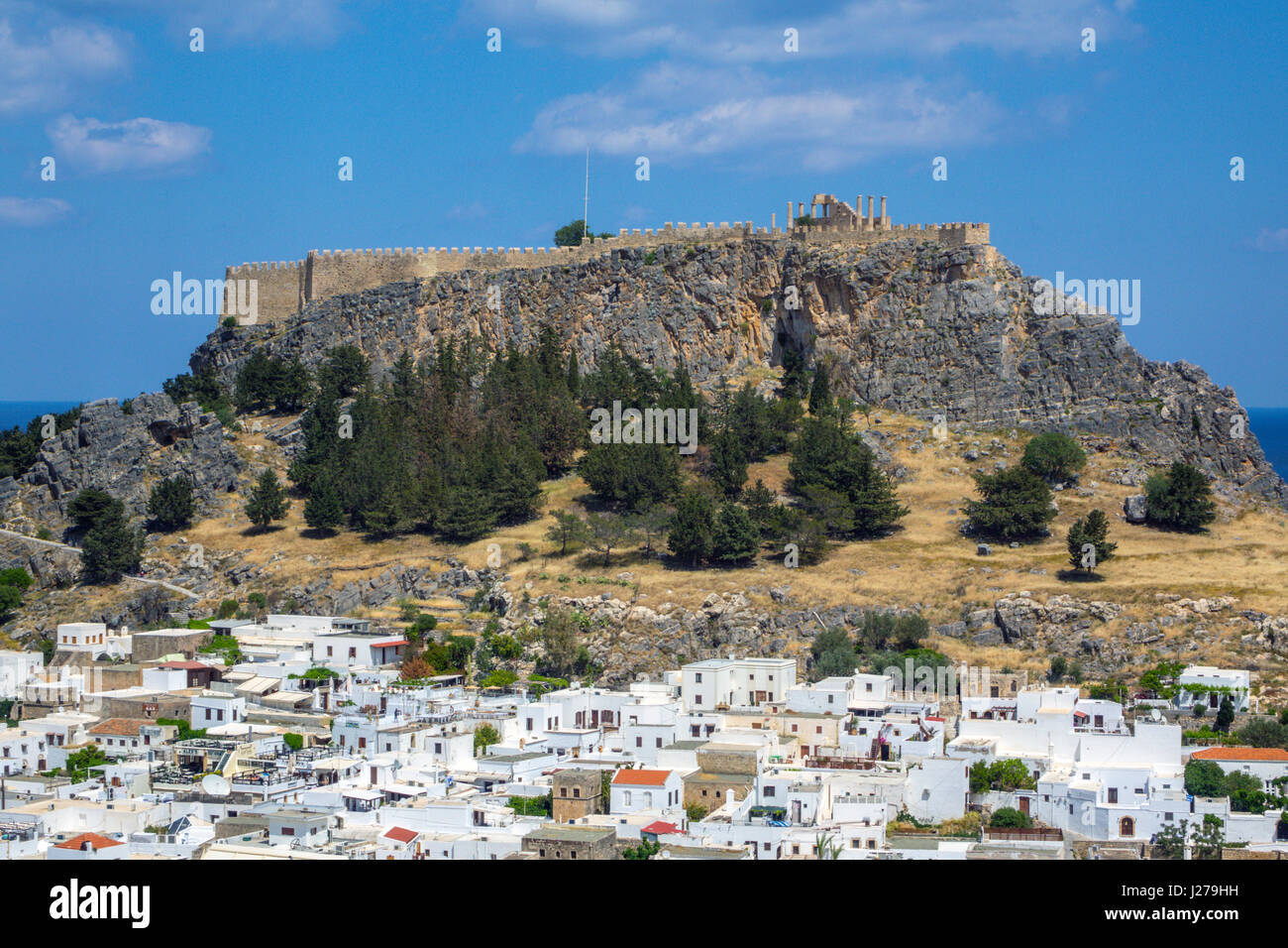 the-ancient-acropolis-at-lindos-rhodes-stock-photo-alamy