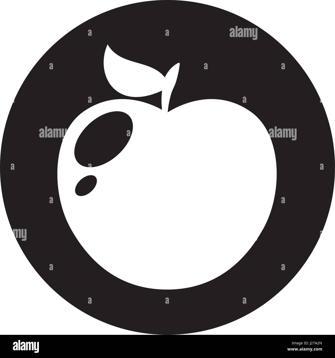 apple fresh fruit icon Stock Vector Image & Art - Alamy