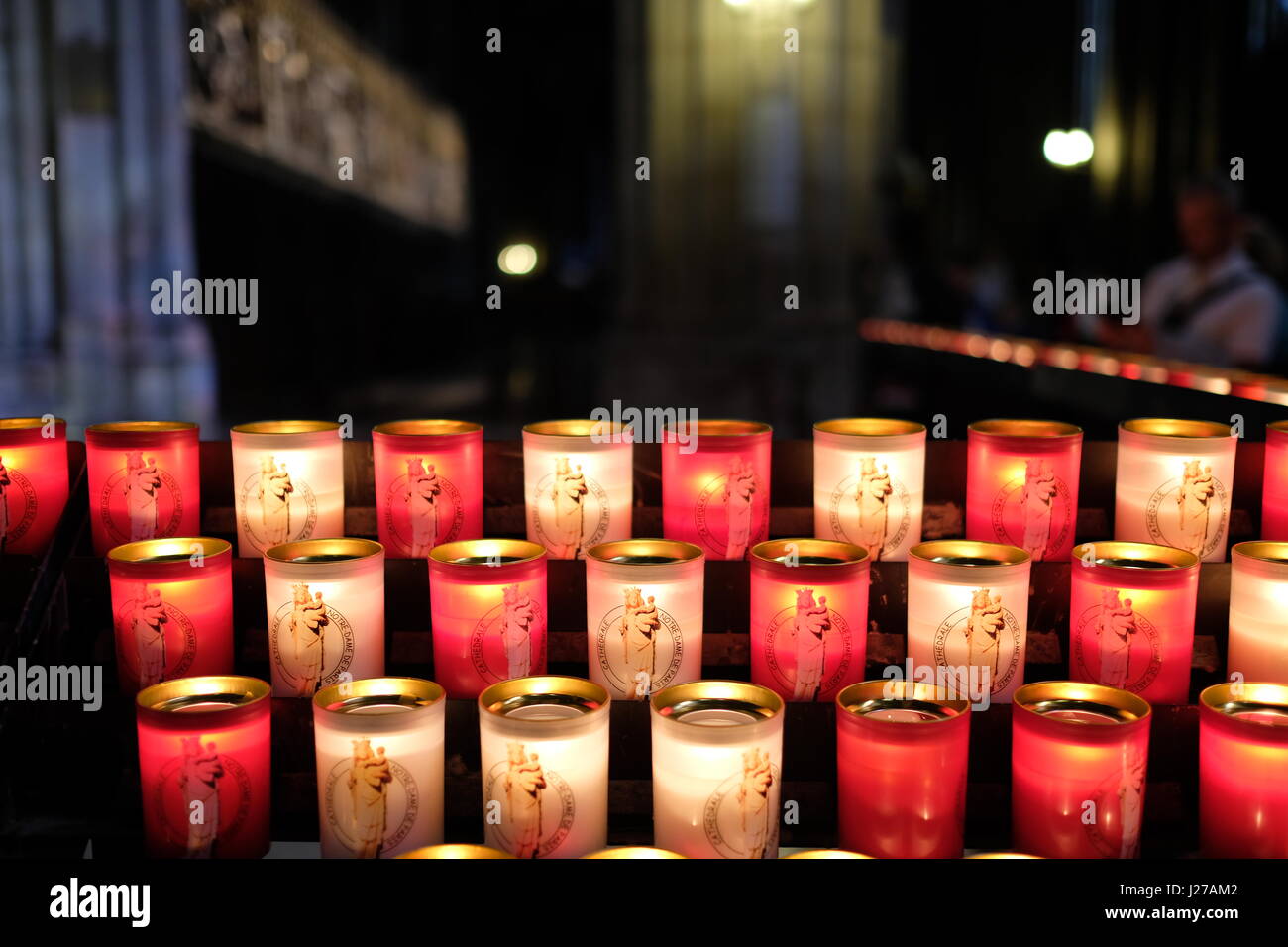 Candles at the NotreDame Cathedral in Paris, France Stock Photo Alamy