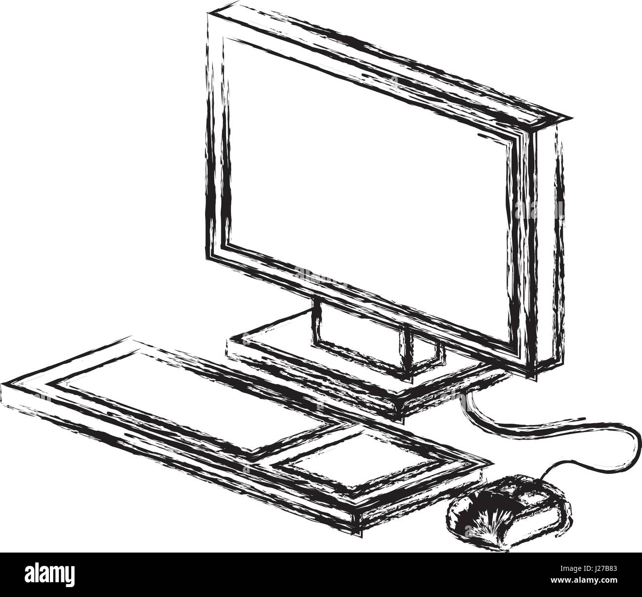 computer desktop isolated icon Stock Vector Image & Art - Alamy