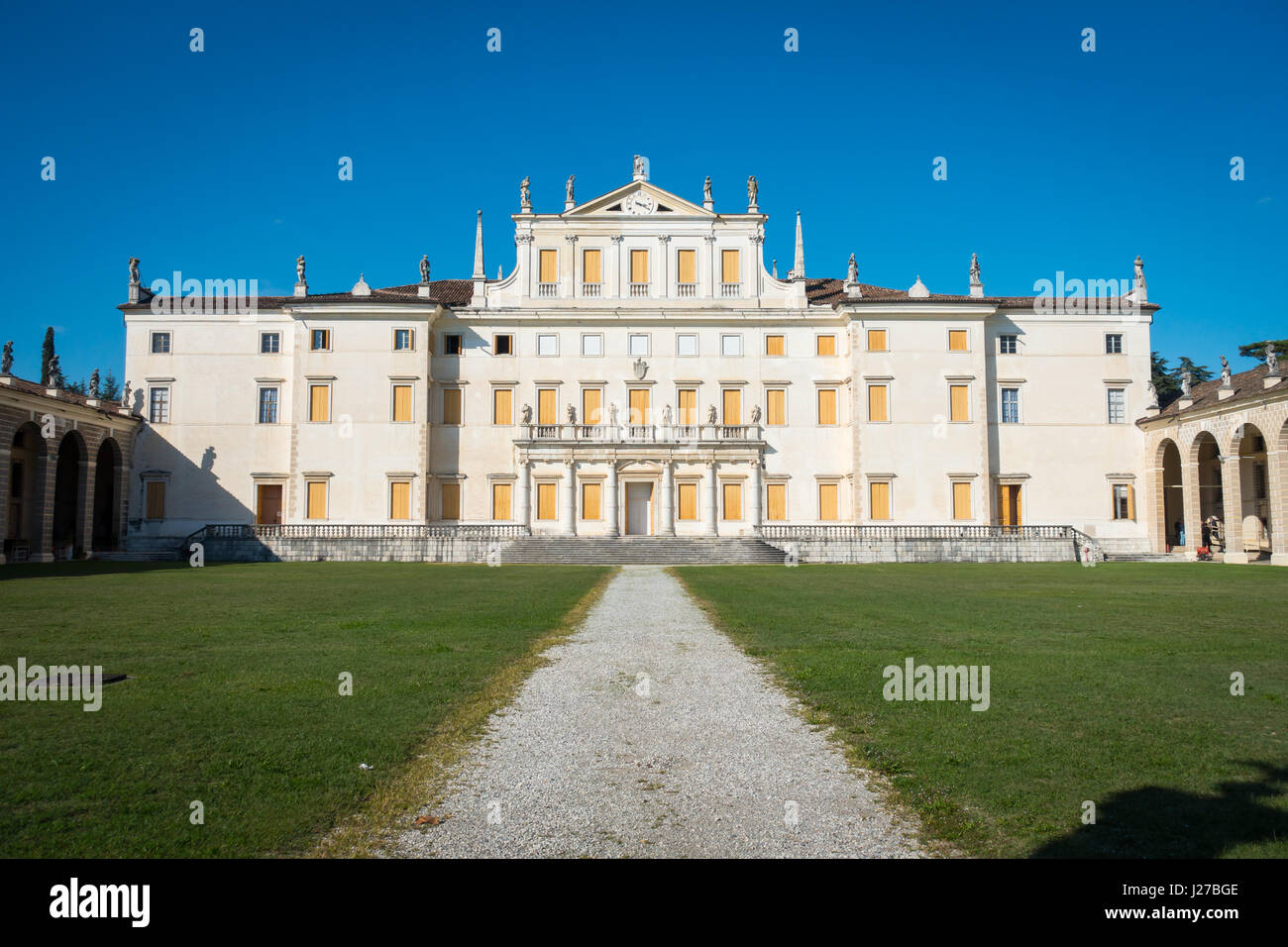 Facade of Villa Manin palace, near Udine, Friuli, Italy Stock Photo