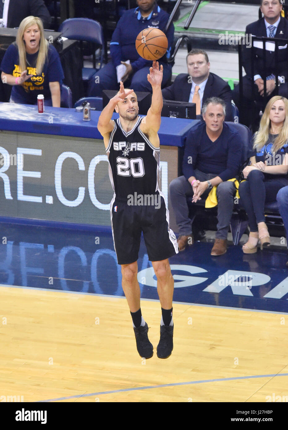 Manu Ginobili San Antonio Spurs 2017 Playoff Action Photo Size: 8 x 10