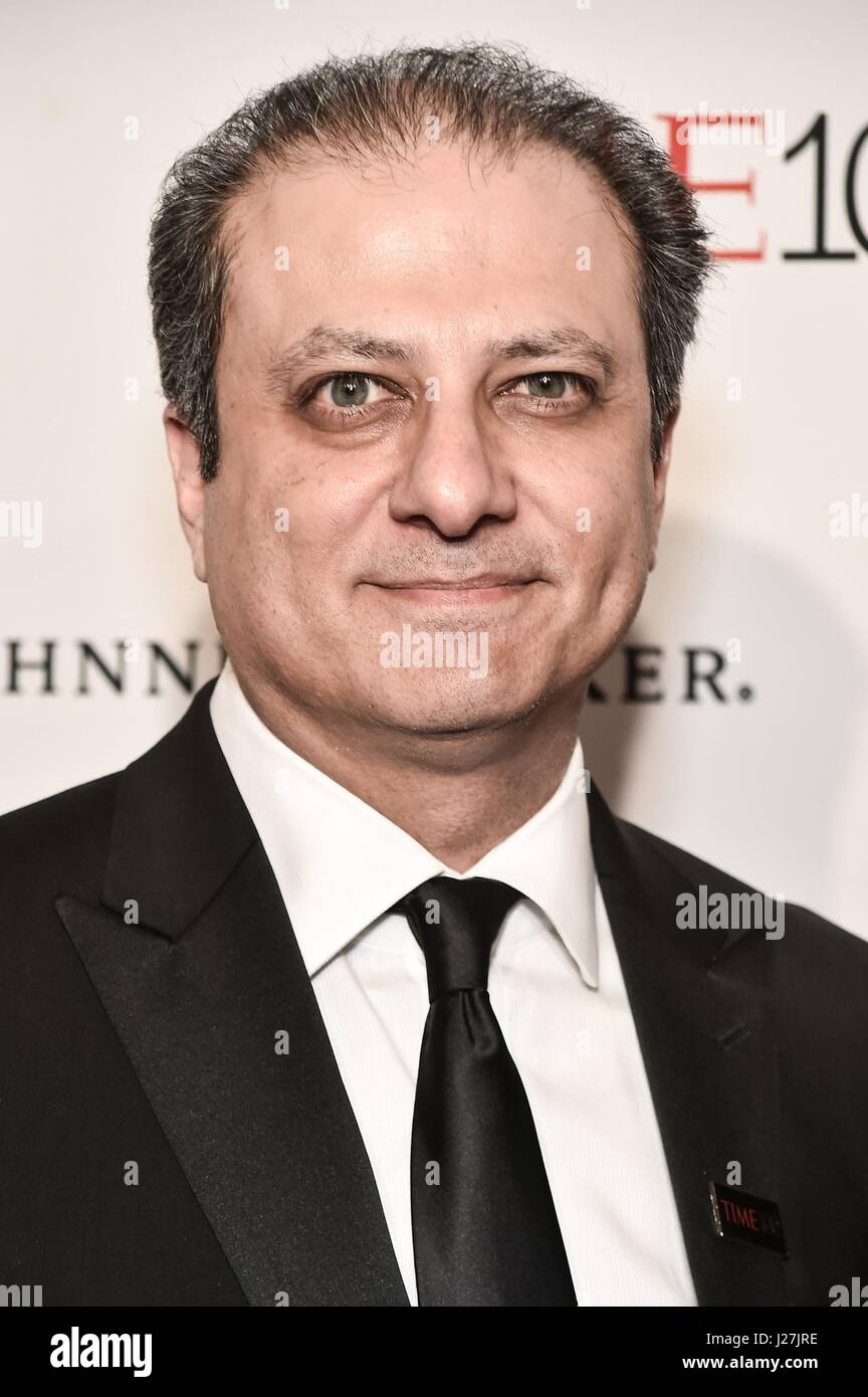 New York, NY, USA. 25th Apr, 2017. Preet Bharara at arrivals for TIME 100 Gala Dinner 2017, Jazz at Lincoln Center's Frederick P. Rose Hall, New York, NY April 25, 2017. Credit: Steven Ferdman/Everett Collection/Alamy Live News Stock Photo