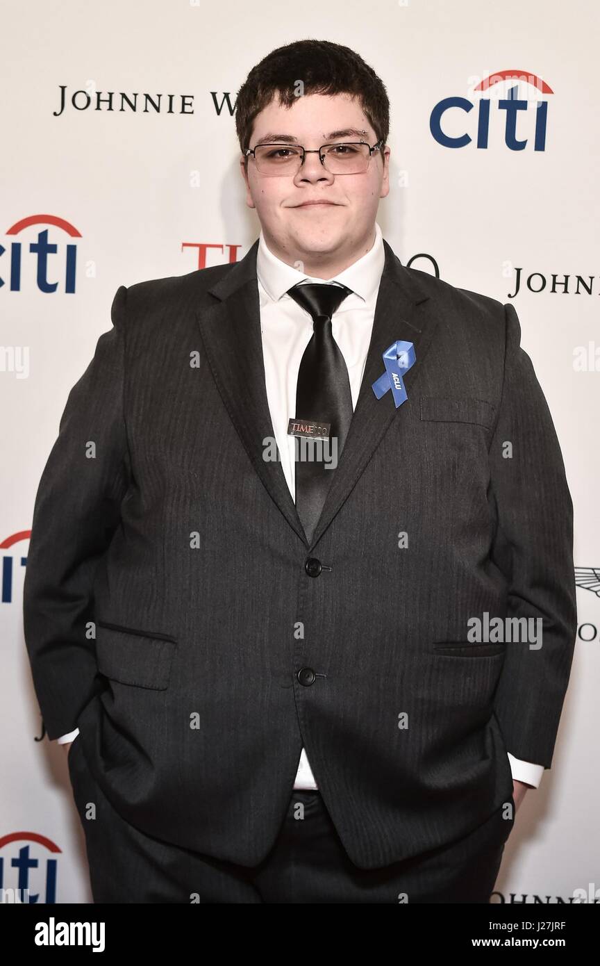 New York, NY, USA. 25th Apr, 2017. Gavin Grimm at arrivals for TIME 100 Gala Dinner 2017, Jazz at Lincoln Center's Frederick P. Rose Hall, New York, NY April 25, 2017. Credit: Steven Ferdman/Everett Collection/Alamy Live News Stock Photo