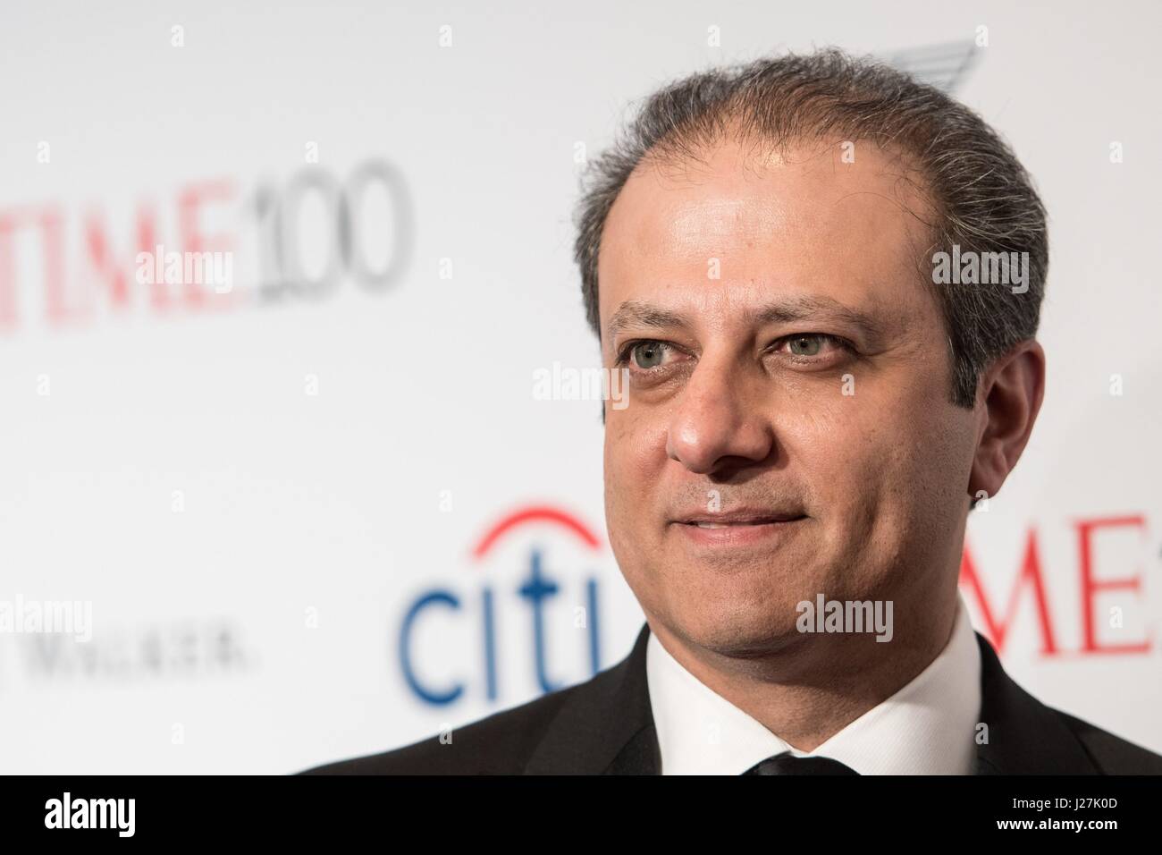 New York, NY, USA. 25th Apr, 2017. Preet Bharara at arrivals for TIME 100 Gala Dinner 2017, Jazz at Lincoln Center's Frederick P. Rose Hall, New York, NY April 25, 2017. Credit: Steven Ferdman/Everett Collection/Alamy Live News Stock Photo