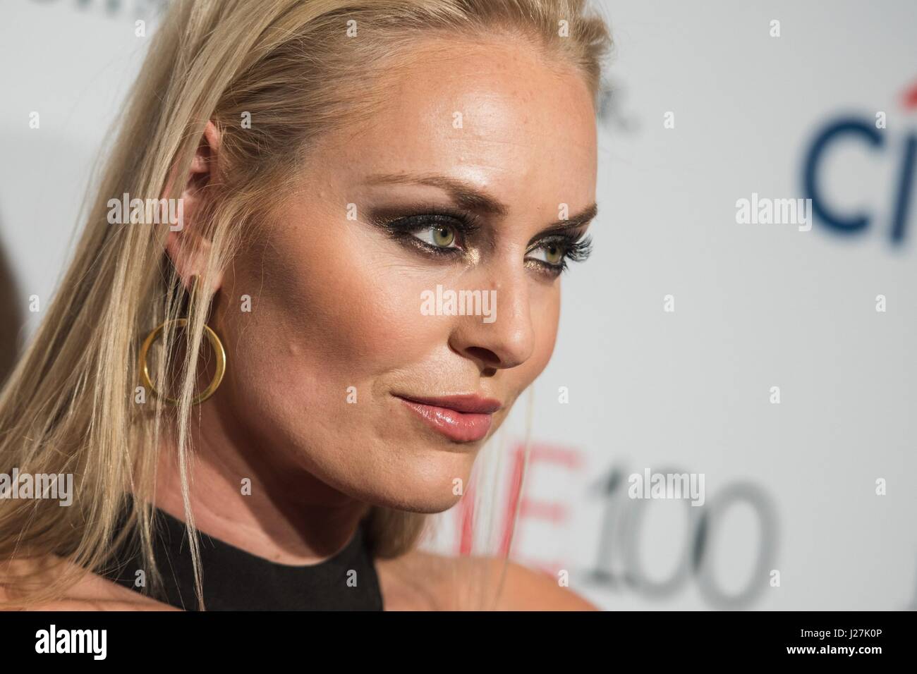 New York, NY, USA. 25th Apr, 2017. Lindsey Vonn at arrivals for TIME 100 Gala Dinner 2017, Jazz at Lincoln Center's Frederick P. Rose Hall, New York, NY April 25, 2017. Credit: Steven Ferdman/Everett Collection/Alamy Live News Stock Photo