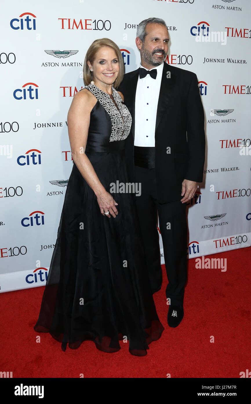 New York, USA. 25th April, 2017. Katie Couric (L) and John Molner attend the Time 100 Gala at Frederick P. Rose Hall on April 25, 2017 in New York City. Credit: Debby Wong/Alamy Live News Stock Photo