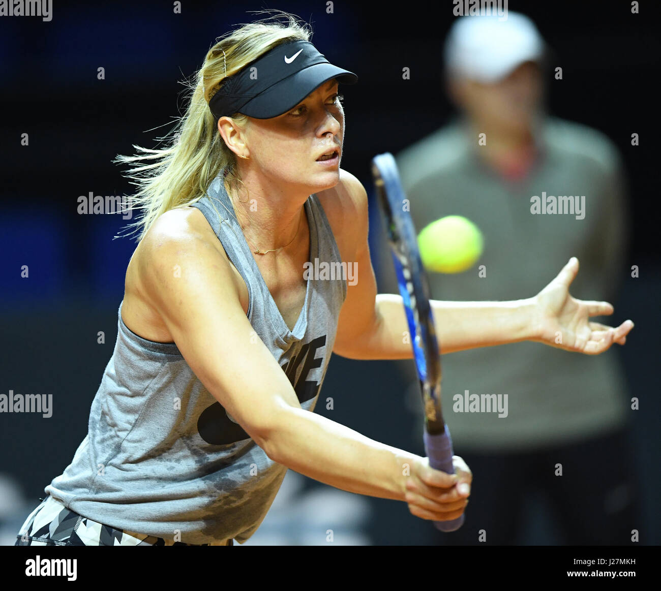 Stuttgart, Germany. 26th Apr, 2017. Russian Tennis player Maria