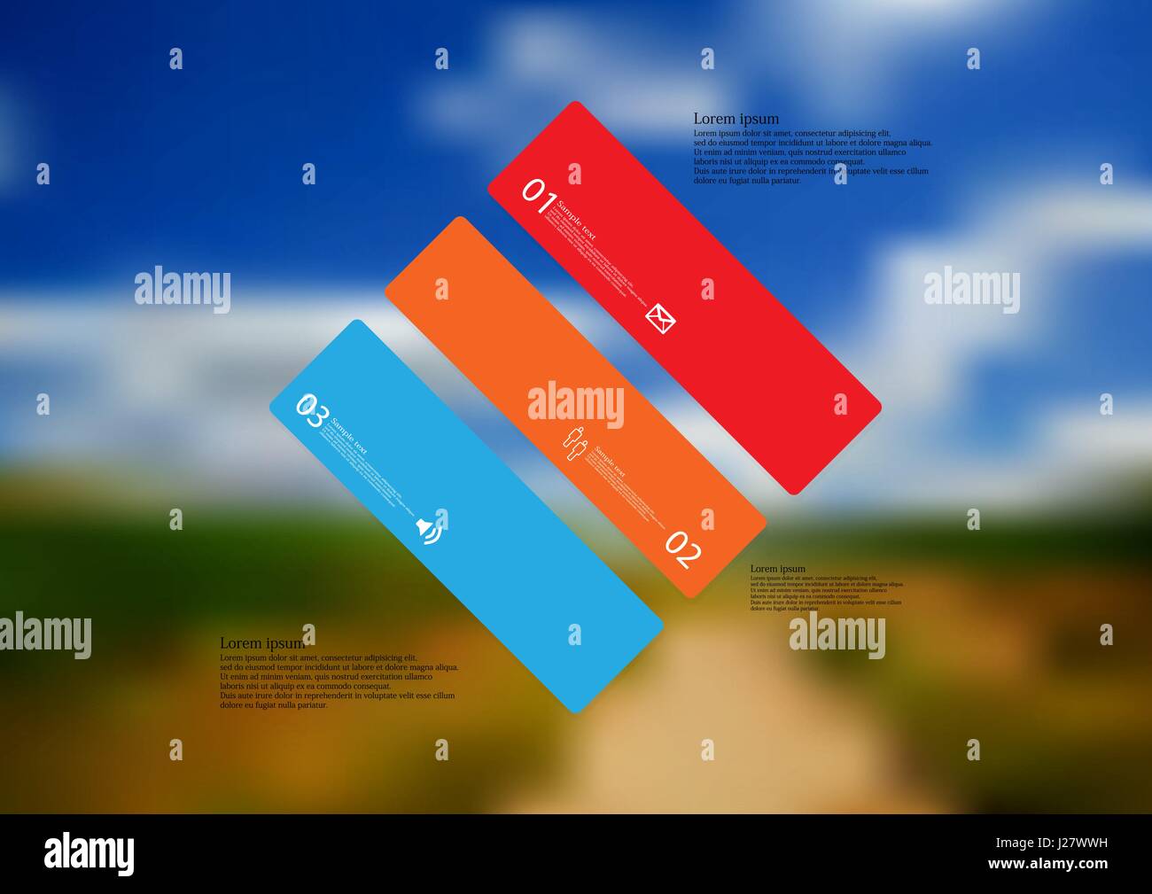 Illustration infographic template with motif of rhombus askew divided ...