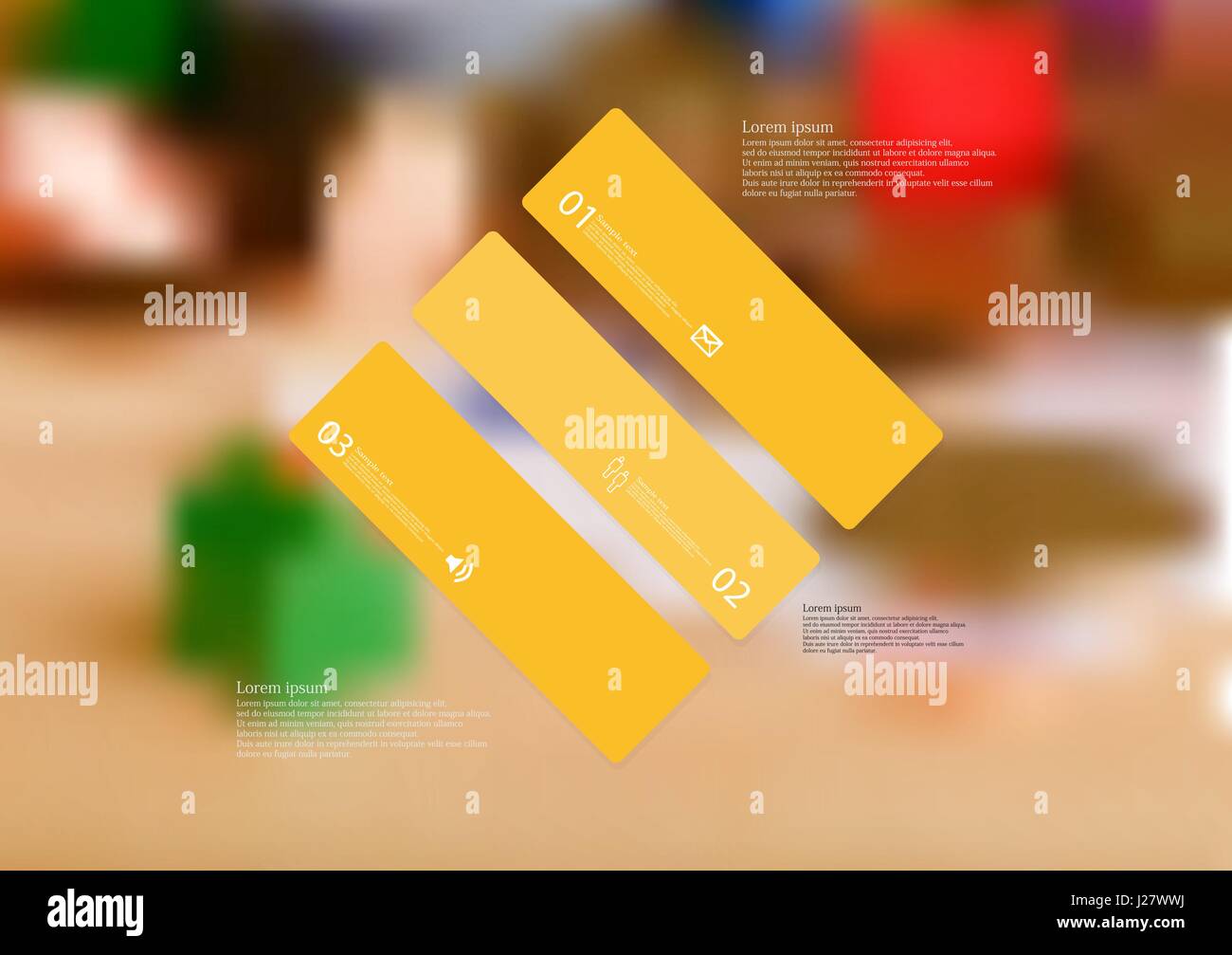 Illustration infographic template with motif of rhombus askew divided ...