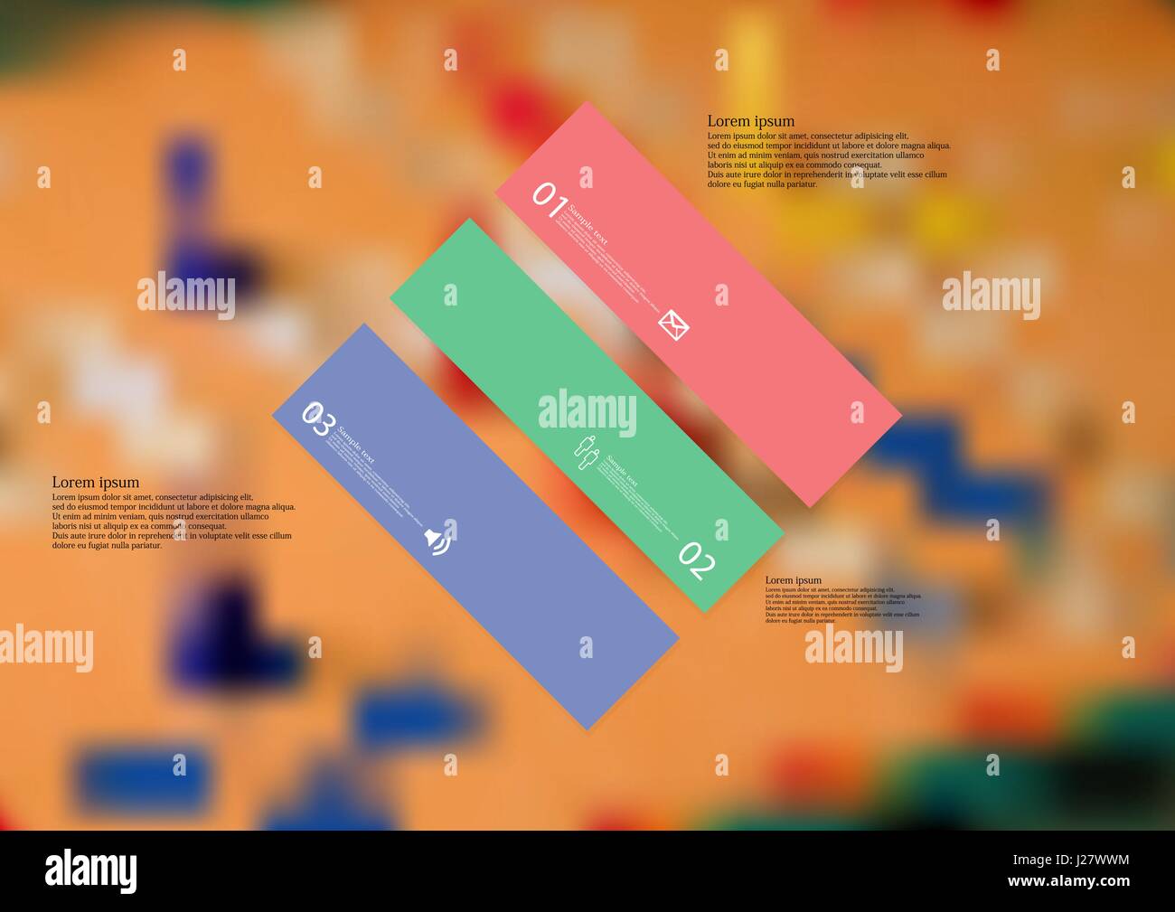 Illustration infographic template with motif of rhombus askew divided ...