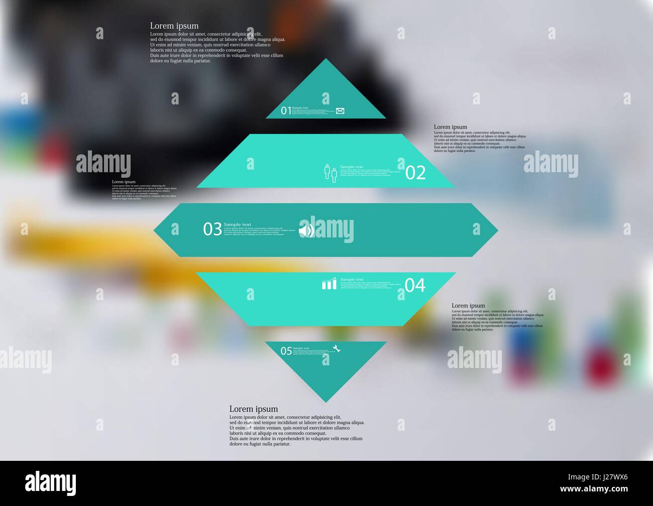 Illustration infographic template with motif of rhombus horizontally ...