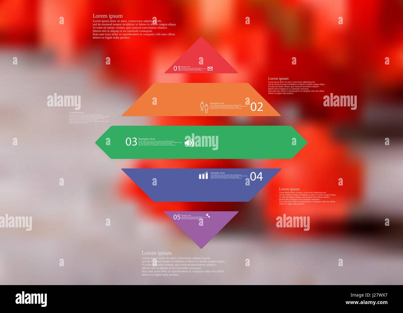 Illustration infographic template with motif of rhombus horizontally ...
