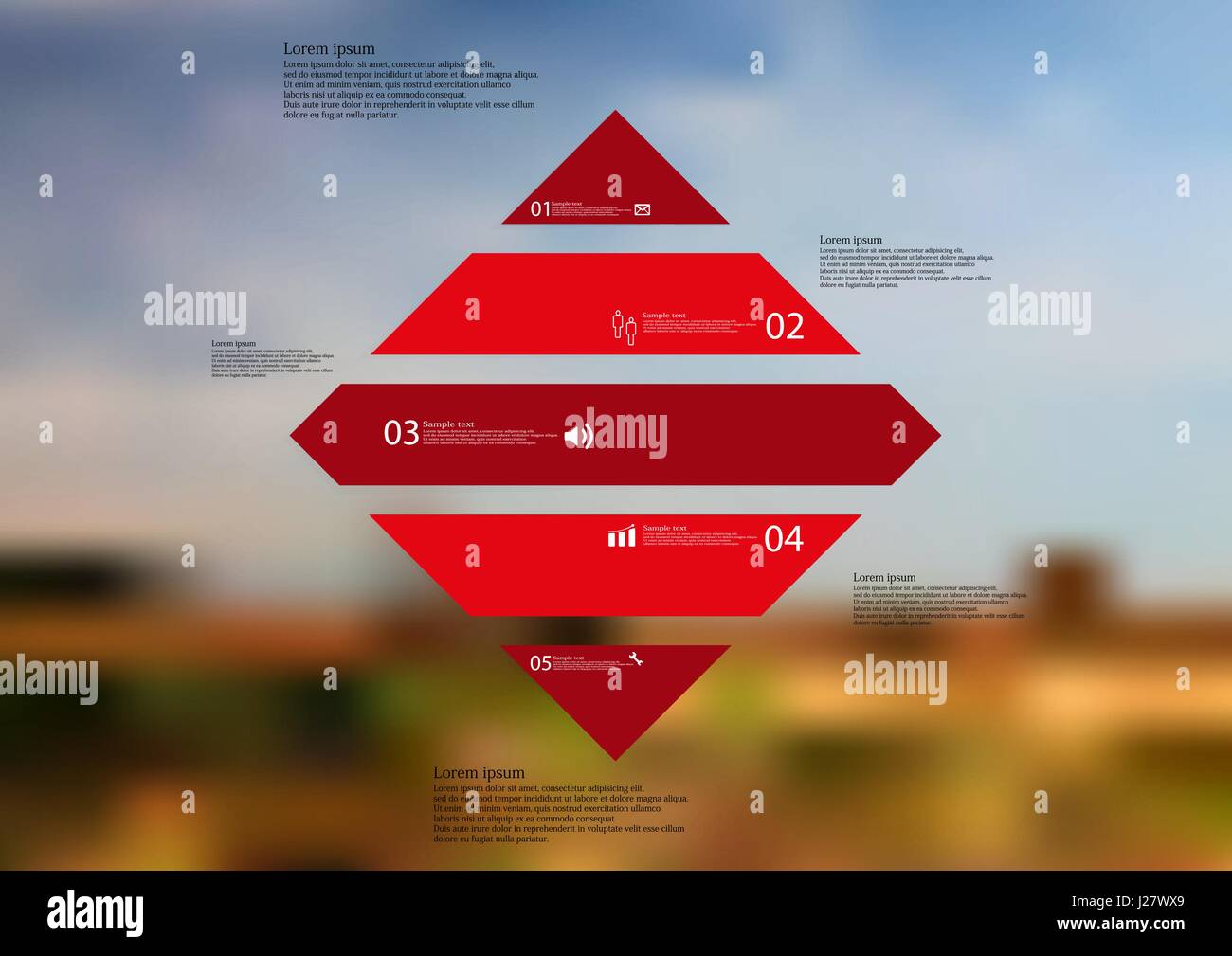Illustration infographic template with motif of rhombus horizontally ...