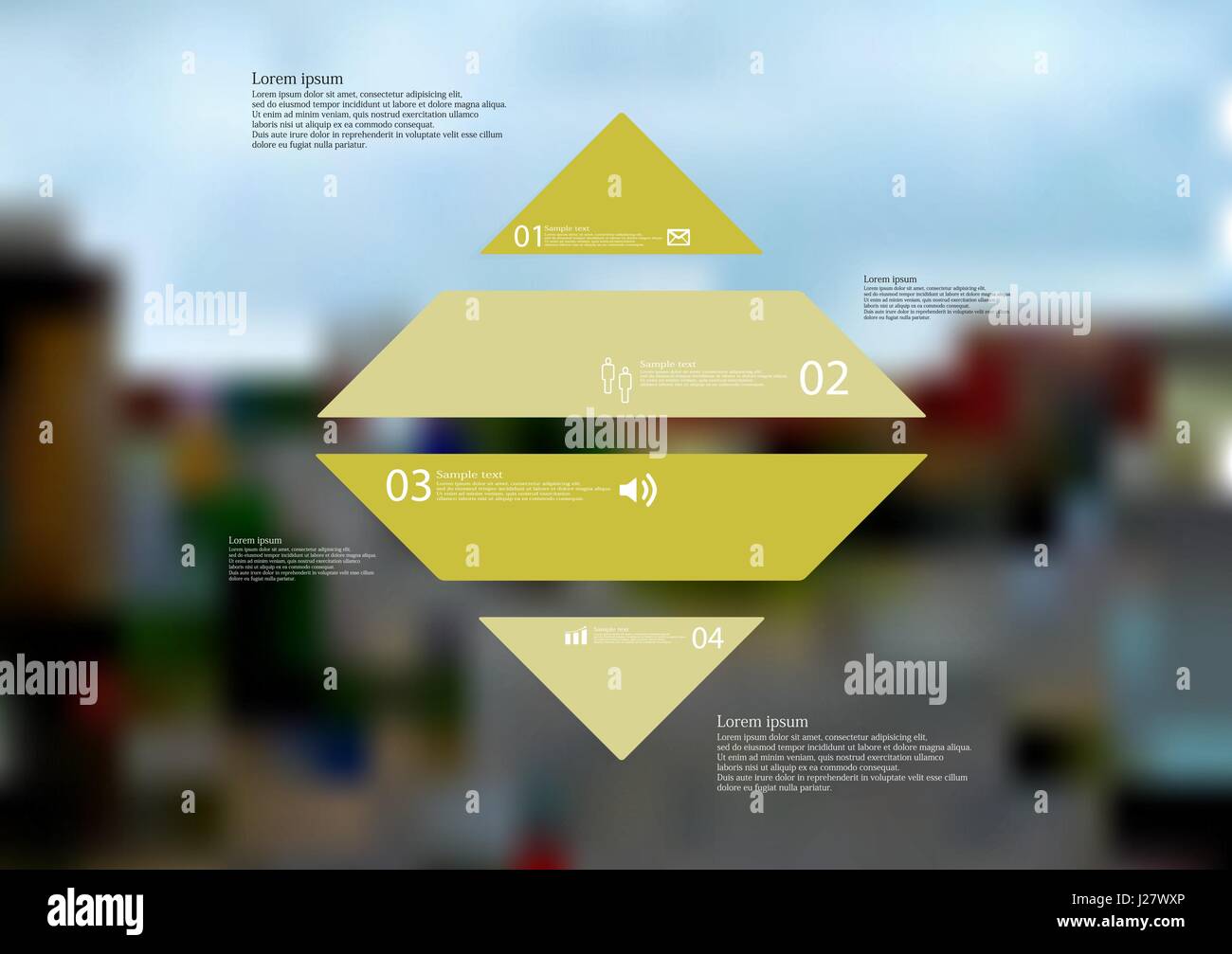 Illustration infographic template with motif of rhombus horizontally ...